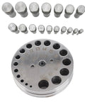 Pro Grade Steel Disc Cutter Set For Jewelry Making With Round Pendant Punch Tool And Six Dies, Flat Bottom For Accurate Punching