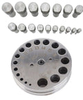 17 Die Steel Disc Cutter Set For Gaskets And Jewelry Making, Flat Base Punching Tool, Includes 17 Dies From 4mm To 20mm