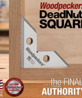 Front view of Woodpeckers DeadNutz Square, 3-1/2-in stainless steel precision machinist square setup tool