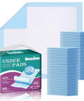 Extra Large Disposable Bed Pads For Incontinence 36 By 36 Inch Super Absorbent Leak Proof Underpads Pack Of 60 stacked with box.