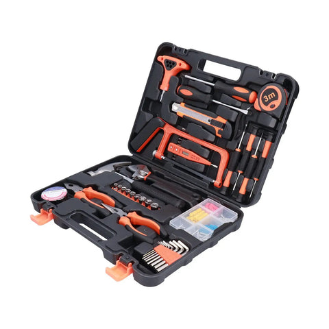 45 Piece Pro Grade Home Repair Tool Kit With Storage Case for DIY Projects, includes tools in ABS case, open view