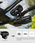 Dope Tri Bar Time Trial Mount For Garmin Edge GPS Bike Computers, Fits 22.2mm Handlebars, shown with optional adapter.