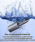 Heavy Duty Self Tapping Screws With Rubber Sleeves 40 Piece Set in water, showcasing iron nickel plated material and moisture resistance.