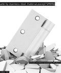 3 And A Half Inch Self Closing Stainless Steel Door Hinges Built Tough For Everyday Use Heavy Duty Spring Loaded Auto Close Adjustable