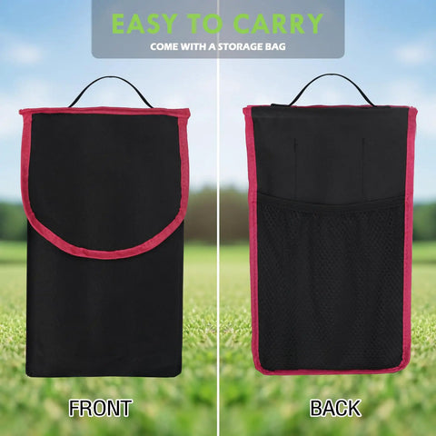 Front and back of storage bag for 40 Inch Golf Ball Retriever With Storage Bag And Detachable Picker Upper Tube