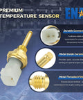Rugged Cylinder Head Temperature Sensor For Ford F150 Super Duty Explorer Replaces TS653 with durable connector and metal oxide ceramics.
