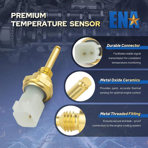 Rugged Cylinder Head Temperature Sensor For Ford F150 Super Duty Explorer Replaces TS653 with durable connector and metal oxide ceramics.