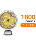 S3 Ti Titanium LED Flashlight 1800 Lumen Beast Mode Bright Handheld EDC showing 3 LED lights and 1800 lumens text