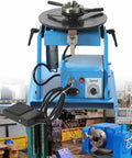 Semi Automatic Rotary Welding Positioner With Adjustable Speed And Pneumatic Tail Top for precise part rotation in fabrication.