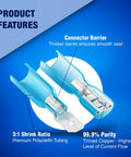 Product features of Dope Heat Shrink Spade Connectors Kit With KableSeal Tech, double wall tubing, tin plated copper, AWG 22-10.