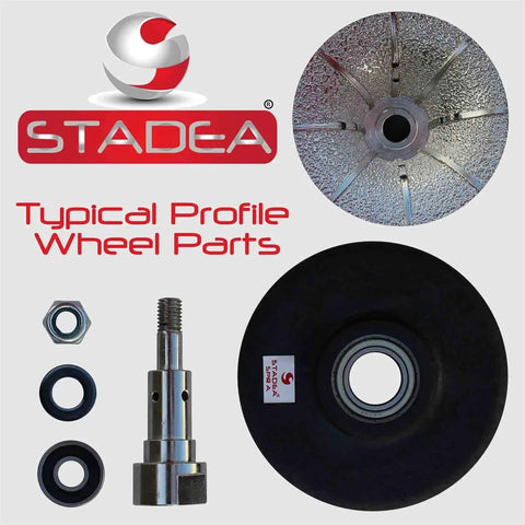 Diamond Radius Profile Wheel Bit Heavy Duty Pro Grade For Granite Marble Stone Countertop Edging 1 Inch Radius Demi B25 Vacuum Brazed parts