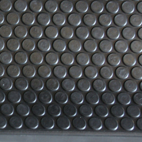 Coin Grip Grippy Non Slip Rubber Tread Stair Mats 6 Pack Black surface pattern detail close-up
