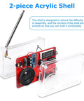 FM Radio Soldering Practice Kit With LED Display And Auto Station Search, acrylic case, educational solder project component detail