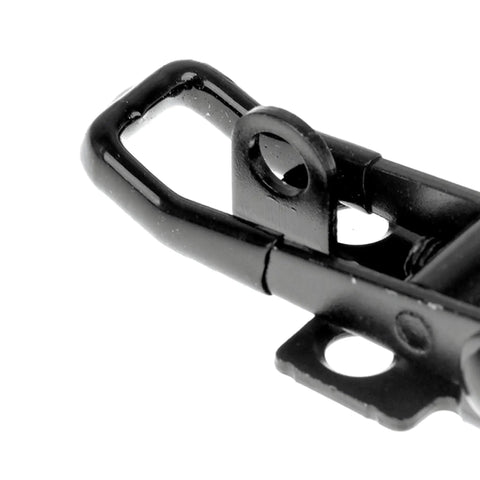 Black Toggle Latch Catch Clamp For Cabinets And Sliding Doors, Adjustable Lever Lock Hasp, 2 Or 4 Pack, Easy Install, Heavy Duty Zinc Plated Iron With Screws Included, Home Furniture Hardware, close-up latch hook