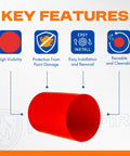 Fire Sprinkler Head Paint Covers 72 Pack Sprinkler Protector Caps showing red protective sleeve highlighting key features.