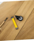 Heavy Duty Folding Barn Door Hardware Kit With Silent Bearing Casters Runs Dead Quiet Sliding Roller System tools and caster on wood floor