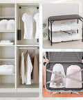 18 Pack Travel Shoe Bags For Packing And Organization, clear bags in closet, shoe rack, and suitcase, 15.7 x 11.8 inches