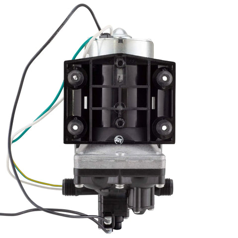 Front view of 115V 3.0 GPM Water Pump For Boat And RV Revolution With Strainer, Model 4008 171 A65 E65, thermally protected design