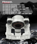 Built Tough Front Left And Right Disc Brake Calipers Without Bracket Fits Jeep Cherokee Grand Cherokee Wrangler 1990 To 2001, silver finish