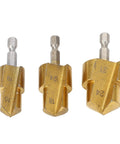 Get The Right Tool For Any Plumbing Gig With These BonZEBU Pipe Reamer Bits. High Carbon Steel Hex Shank Step Drill Kit 19mm 24mm 31mm