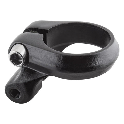 Alloy Seat Post Clamp With Built In Rear Rack Mount For 31.8mm Bikes Ready For Rack Upgrades Tough Durable Clamp Black Alloy