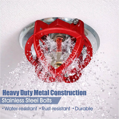 Heavy Duty Fire Sprinkler Head Guard Cage Built Tough To Take A Beating Solid Metal Protector Cover for Pendent setups spraying water.