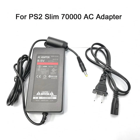 PS2 Slim 70000 Power Adapter Charger Kit With AV Cable, AC Cable And AV Cord Bundle for PS2 console