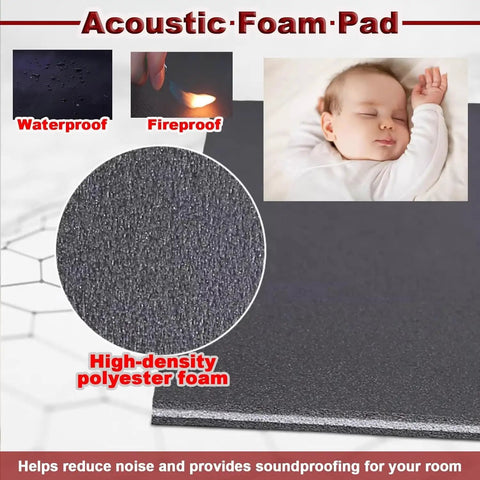 Super Thick Acoustic Foam Roll 11mm High Density Soundproof Cushion Mat with waterproof and fireproof features.