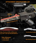 Solid Belt Sander Attachment For Angle Grinder Fits 4 5 Inch Tools And US 5 8 To 11 Thread showing corner grinding bracket with sanding belts.