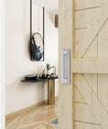 48 Inch Aluminum Bypass Sliding Door Hardware Kit Includes Two 8 Inch Barn Door Handles Commercial Grade Box Track Smooth Rolling Convex Rails