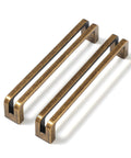 Antique Brass Zinc Alloy Cabinet Pulls 5 Inch Center To Center Heavy Duty Vintage Retro Drawer Handles set of 2