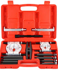Heavy Duty Bearing Separator Puller Set 5 Ton With 2 Inch And 3 Inch Jaws in red carry case for wheel hub gear removal