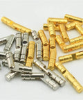 Concealed Furniture Hinges Set 50 Pcs Gold And Silver Mini Cylindrical Hinges With Screws For Jewelry Boxes Cabinets And Folding Doors Retro Style Track Design For Smooth Quiet Open Close.