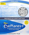 Front packaging of Airplane EarPlanes Ear Protection Kit With 3 Pairs For Inflight Comfort containing one pair.