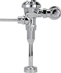 AquaVantage AV Exposed Manual Diaphragm Flush Valve With 0.5 GPF Chrome Finish, side view of water-saving urinal valve.