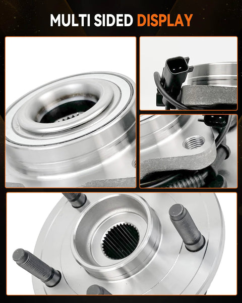 2 Pack Front Wheel Bearing Hub Assembly For Dodge Ram 1500 2009 2010 2011 With ABS 5 Lug Wheel Hub Replacement Compatible With OE 515126