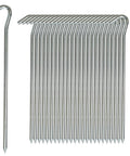 Heavy Duty 9 Inch Galvanized Steel Tent Stakes 25 Pack Rust Resistant Camping Pegs For Tarps Inflatables Garden Edging Fence Hooks