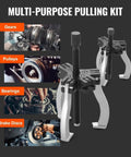 Gear Puller Set With 3 Inch And 7 Inch Pullers, 3 Jaw Gear Bearing Flywheel Pulley Removal Tool, Reversible Jaws for automotive use