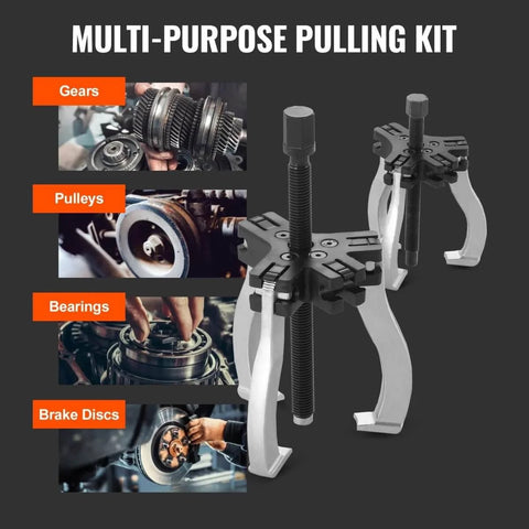 Gear Puller Set With 3 Inch And 7 Inch Pullers, 3 Jaw Gear Bearing Flywheel Pulley Removal Tool, Reversible Jaws for automotive use
