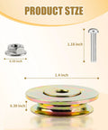 Two Piece Cut Off Flange Track Bearing Kit For Tapco Pro And Max Siding Brake with dimensions of screws, nuts, and roller.