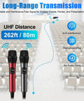 Ultra Long Range Wireless Microphone System With 262Ft Stable Transmission And 40Hour Battery displayed in auditorium