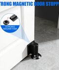 Invisible Magnetic Door Stop With Installation Kit No Drill Door Wedge Stopper For Inside Doors Quiet Hold Wall Protector