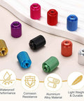 4 Pack Knurled Thumb Nuts M4 12mm OD 16mm Height 6061 Aluminum Anodized Alloy Hand Screws in various colors for machinery and DIY