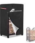 Heavy-Duty 600D Waterproof Firewood Rack Cover For 2-Tier Racks Up To 17 Inches Wide Outdoor Wood Storage Shield Windproof