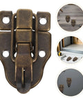Cool 12 Pack Iron Wood Box Latches With Keyholes, Fancy Antique Toggle Buckles For Chests And Jewelry Boxes, Total Vibe Upgrade For Your Craft DIY Projects close-up of antique iron latch