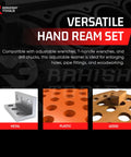 Adjustable Hand Reamer Tool For Precise Hole Finishing In Metal And Wood With Carbon Steel Blades and Durable Mild Steel Body