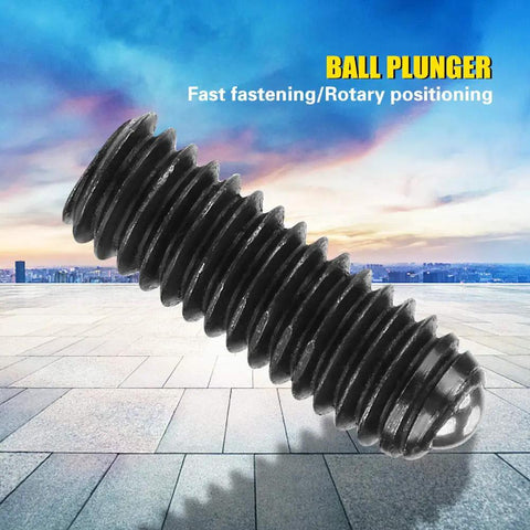 Pack Of Ten M4 X 12mm Hex Socket Carbon Steel Ball Spring Plungers built tough with threaded body for secure fastening and positioning.