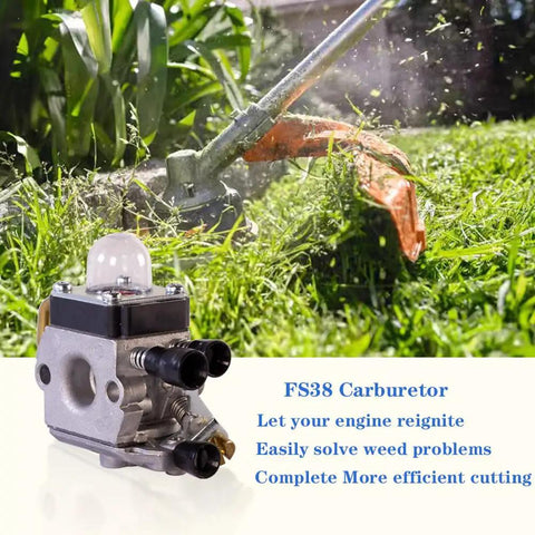 Stihl Carburetor Repair Kit For FS45 FS46 FS55 HL45 KM55 Weed Eater Trimmer Replacement C1Q S66 S71 Compatible With OEM shown with trimmer