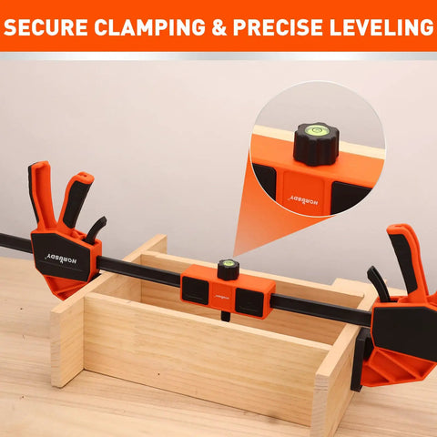 Snap Your Boards Square Fast With This Solid Bar Clamp Leveling Block Sporting A Built In Bubble Level To Keep Things Dead Flat