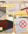 16 Pack Non Slip Rug Tape For Hardwood Floors And Tiles preventing bunching on various rug backings